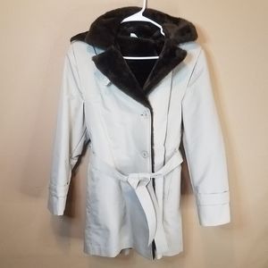 Vintage Fitz Womens Coat sz 10 Used Cream/Brown